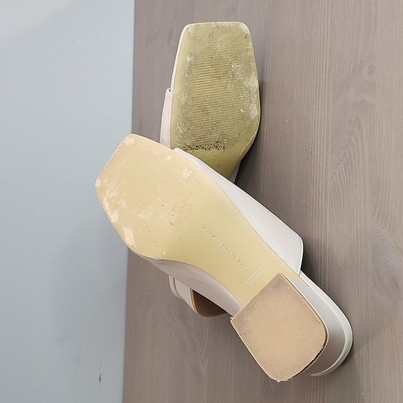 FRENCH CONNECTION light pink vegan leather block heel mule sandals - Picture 9 of 12